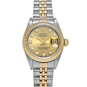 ロレックス デイトジャスト 69173G シャンパン/ダイヤモンド レディース 時計 【中古】【wristwatch】