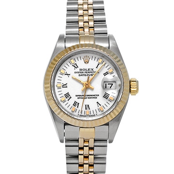 ロレックス デイトジャスト 69173 ホワイト レディース 時計 【中古】【wristwatch】