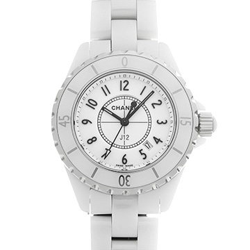 シャネル J12 33MM H0968 ホワイトラッカー レディース 時計 【中古】【wristwatch】