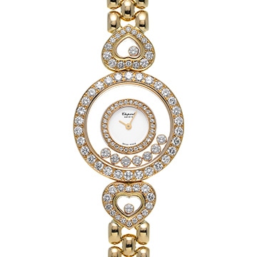 ショパール ハッピーダイヤモンド 20/5742 ホワイト/ダイヤモンド レディース 時計 【中古】【wristwatch】