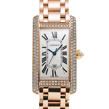 カルティエ タンクアメリカン WB710003 シルバー レディース 時計 【中古】【wristwatch】