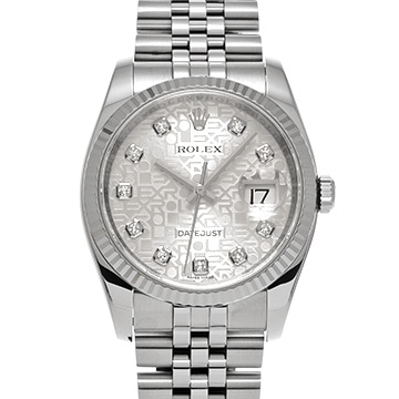 ロレックス デイトジャスト 116234G シルバーコンピュータ/ダイヤモンド メンズ 時計 【中古】【wristwatch】