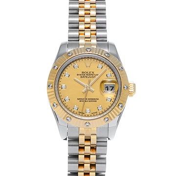 ロレックス レディ デイトジャスト 26 179313G イエローシェル/ダイヤモンド レディース 時計 【中古】【wristwatch】