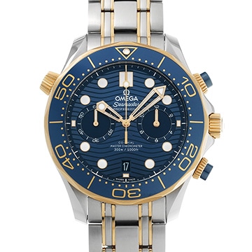 オメガ シーマスター ダイバー300 コーアクシャル マスタークロノメーター クロノグラフ 210.20.44.51.03.001 ブルー メンズ 時計 【中古】【wristwatch】