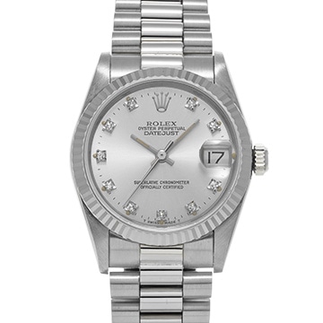 ロレックス デイトジャスト 68279G シルバー/ダイヤモンド ユニセックス 時計 【中古】【wristwatch】