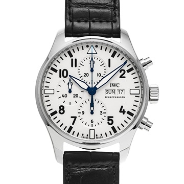 IWC パイロットウォッチ クロノ 150イヤーズ IW377725 ホワイト メンズ 時計 【中古】【wristwatch】