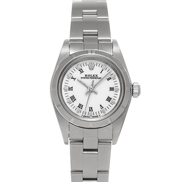 ロレックス オイスターパーペチュアル 76030 ホワイト レディース 時計 【中古】【wristwatch】