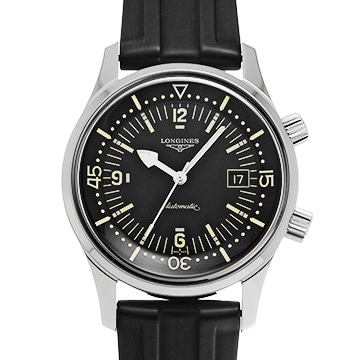 ロンジン レジェンド ダイバー L3.674.4.50.0 ブラック メンズ 時計 【中古】【wristwatch】