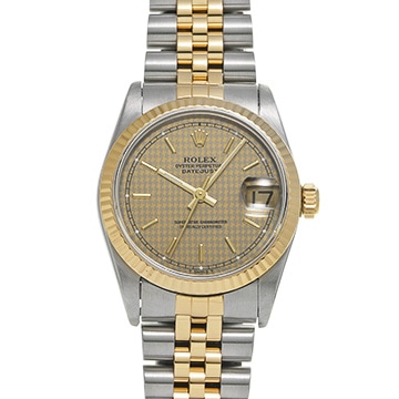 ロレックス デイトジャスト 68273 シャンパンハウンズトゥース ユニセックス 時計 【中古】【wristwatch】
