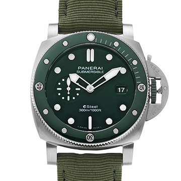 パネライ サブマーシブル クアランタクアトロ PAM01287 グリーン メンズ 時計 【中古】【wristwatch】