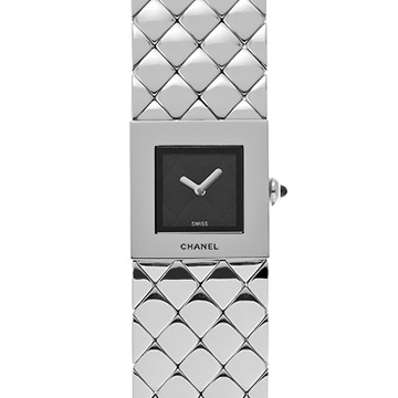 シャネル マトラッセ H0009 ブラック レディース 時計 【中古】【wristwatch】