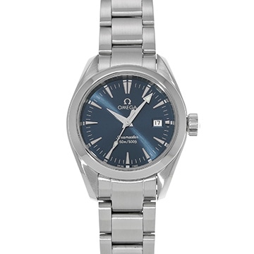 オメガ シーマスター アクアテラ クォーツ 2577.80 ブルー レディース 時計 【中古】【wristwatch】