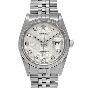 ロレックス デイトジャスト 16234G シルバーコンピュータ/ダイヤモンド メンズ 時計 【中古】【wristwatch】