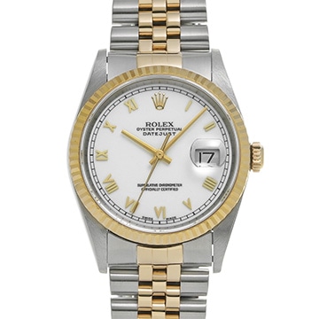 ロレックス デイトジャスト 16233 ホワイト メンズ 時計 【中古】【wristwatch】
