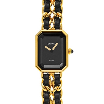 シャネル プルミエール M H0001 ブラック レディース 時計 【中古】【wristwatch】