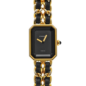 シャネル プルミエール M H0001 ブラック レディース 時計 【中古】【wristwatch】