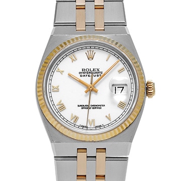 ロレックス オイスタークォーツ デイトジャスト 17013 ホワイト メンズ 時計 【中古】【wristwatch】