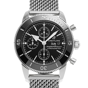 ブライトリング スーパーオーシャン ヘリテージ II クロノグラフ 44 A13313121B1A1 ブラック メンズ 時計 【中古】【wristwatch】