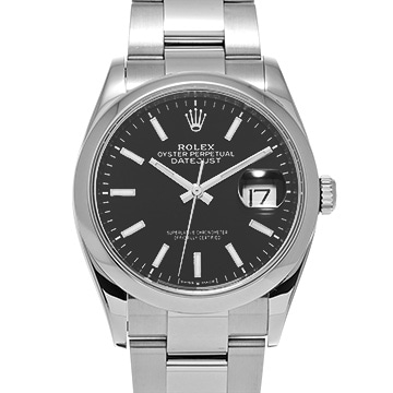 ロレックス デイトジャスト 36 126200 ブライトブラック メンズ 時計 【中古】【wristwatch】