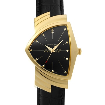 ハミルトン ベンチュラ クォーツ H24301731 ブラック メンズ 時計 【中古】【wristwatch】