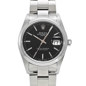 ロレックス オイスターパーペチュアル デイト 15200 ブラック メンズ 時計 【中古】【wristwatch】