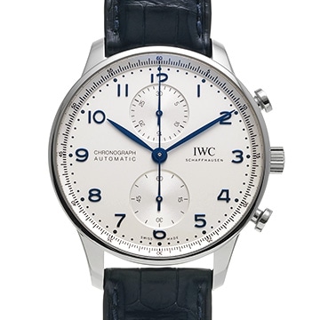 IWC ポルトギーゼ クロノグラフ IW371605 シルバー メンズ 時計 【中古】【wristwatch】