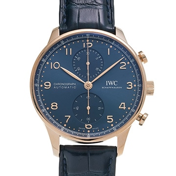 IWC ポルトギーゼ クロノグラフ IW371614 ブルー メンズ 時計 【中古】【wristwatch】