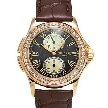 パテック フィリップ トラベルタイム 4934R-001 ブラウン/イエローシェル レディース 時計 【中古】【wristwatch】