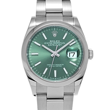 ロレックス デイトジャスト 36 126200 ミントグリーン メンズ 時計 【中古】【wristwatch】
