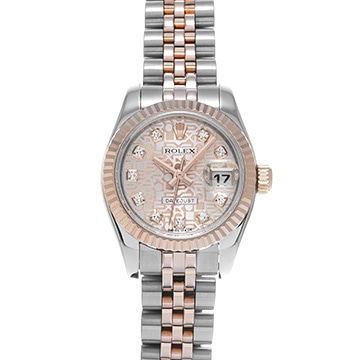ロレックス デイトジャスト 179171G ピンクコンピュータ/ダイヤモンド レディース 時計 【中古】【wristwatch】
