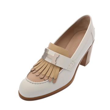 エルメス エリゼ 70 36.5 ホワイト レザー レディース 靴 【新品】【other】