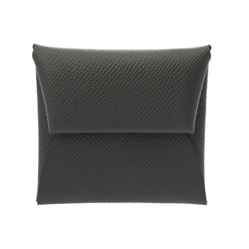 エルメス バスティア ヴェールマングローブ/シルバー金具 ヴォーエプソン ユニセックス 財布 【新品】【purse】