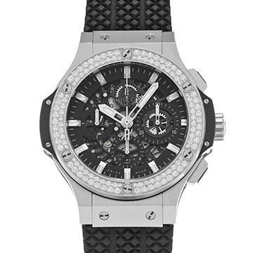 ウブロ ビッグバン アエロバン スチール ダイヤモンド 311.SX.1170.GR.1104 スケルトン メンズ 時計 【中古】【wristwatch】