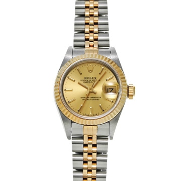 ロレックス デイトジャスト 69173 シャンパン レディース 時計 【中古】【wristwatch】
