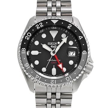 セイコー 5スポーツ SKX スポーツスタイル メカニカル GMT SBSC001 ブラック メンズ 時計 【中古】【wristwatch】