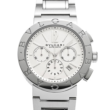 ブルガリ ブルガリブルガリ クロノグラフ BB42WSSDCH ホワイト メンズ 時計 【中古】【wristwatch】