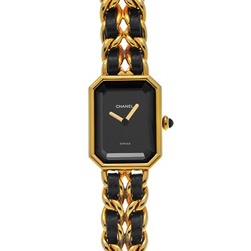 シャネル プルミエール M H0001 ブラック レディース 時計 【中古】【wristwatch】