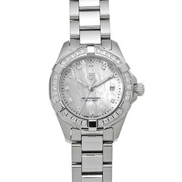 タグ ホイヤー アクアレーサー クォーツ WBD1415.BA0741 ホワイトシェル/ダイヤモンド レディース 時計 【中古】【wristwatch】