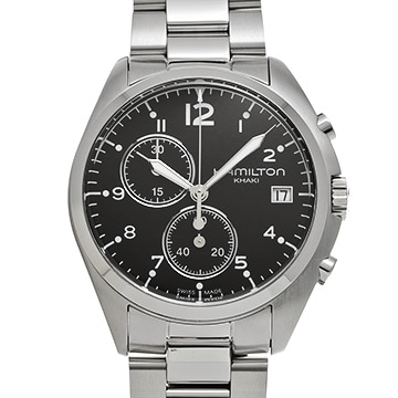 ハミルトン カーキ アビエーション H76512133 ブラック メンズ 時計 【中古】【wristwatch】