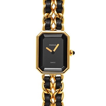 シャネル プルミエール M H0001 ブラック レディース 時計 【中古】【wristwatch】