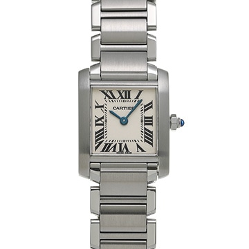 カルティエ タンクフランセーズ SM W51008Q3 シルバー レディース 時計 【中古】【wristwatch】