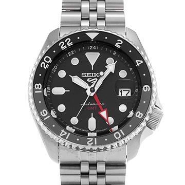 セイコー 5スポーツ SKX スポーツスタイル メカニカル GMT SBSC001 ブラック メンズ 時計 【中古】【wristwatch】