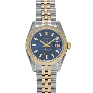ロレックス デイトジャスト 179173 ブルー レディース 時計 【中古】【wristwatch】