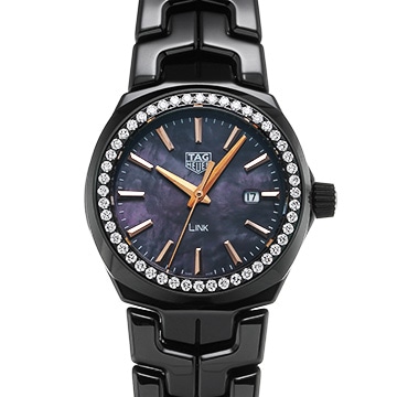 タグ ホイヤー リンク クォーツ WBC1390.BH0744 ブラックシェル メンズ 時計 【中古】【wristwatch】