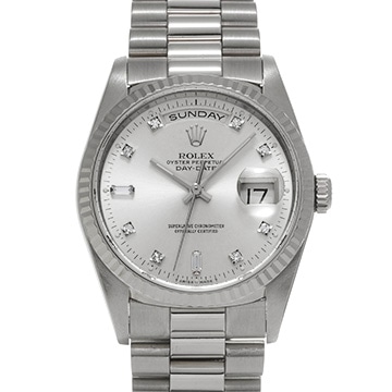 ロレックス デイデイト 18239A シルバー/ダイヤモンド メンズ 時計 【中古】【wristwatch】