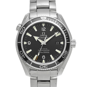 オメガ シーマスター プラネットオーシャン 600 コーアクシャル 2201.50 ブラック メンズ 時計 【中古】【wristwatch】