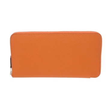エルメス アザップ ロングシルクイン オレンジ ヴォーエプソン レディース 財布 【中古】【purse】