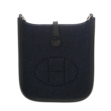 エルメス エヴリン TPM アマゾン ブルーニュイ/ブラック フェルト/ヴォースイフト レディース バッグ 【中古】【bag】