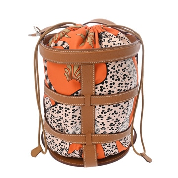 エルメス ミュザルディーヌ ゴールド/マルチカラー ヴォーエプソン/シルク レディース バッグ 【中古】【bag】