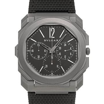 ブルガリ オクト フィニッシモ クロノグラフ GMT BGO42TXTCHGMT ブラック メンズ 時計 【中古】【wristwatch】